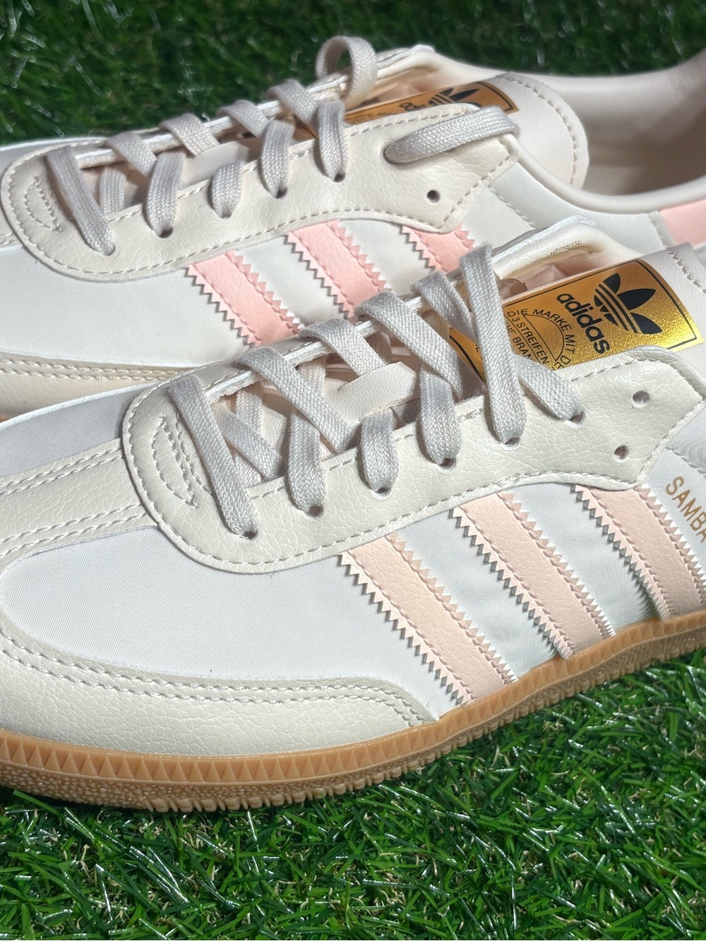 adidas Samba Women’s Sneakers in White & Pale Pink